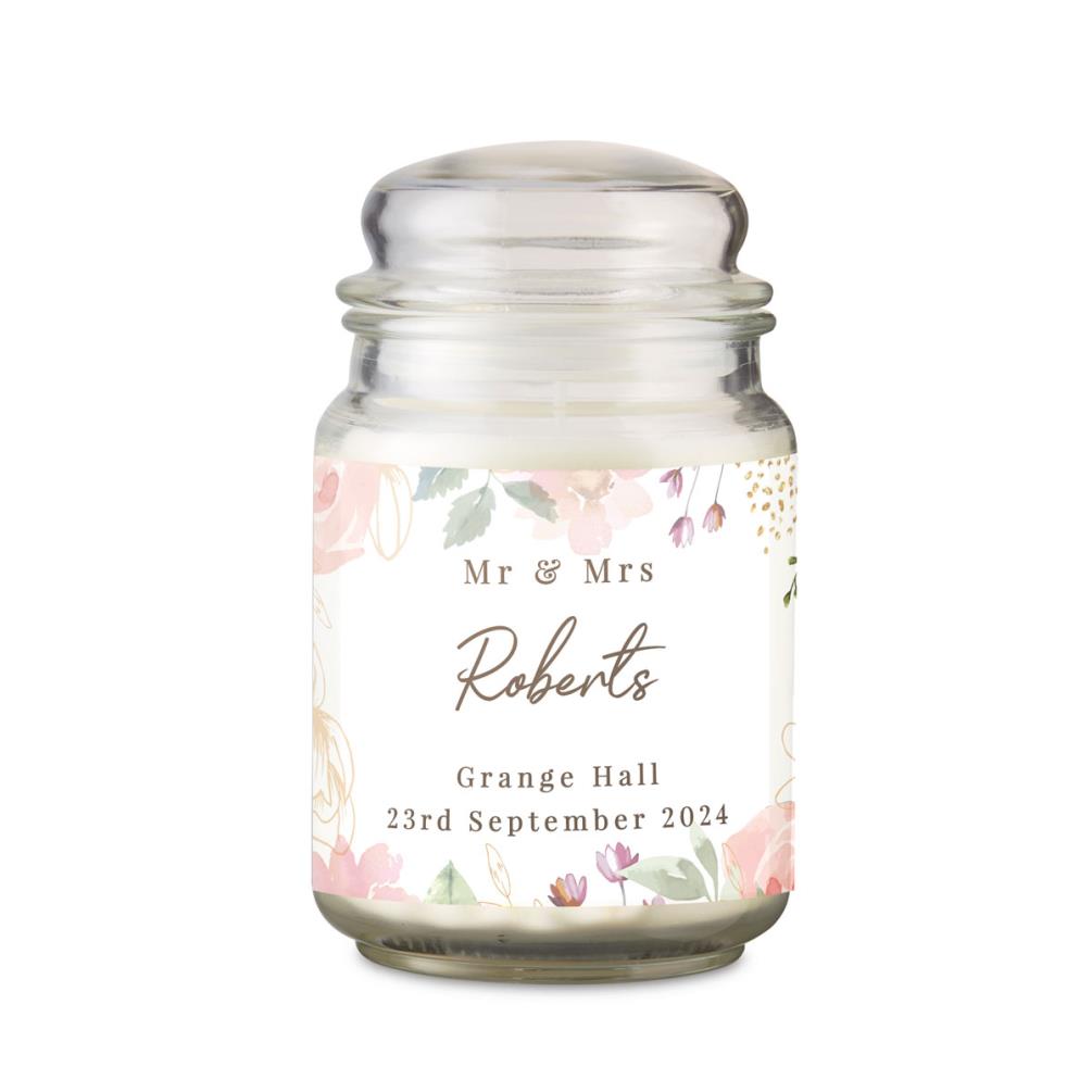 Personalised Wedding Large Scented Jar Candle £17.99